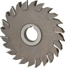 Keo - 6" Diam x 1/2" Width of Cut, 24 Teeth, High Speed Steel Side Milling Cutter - Staggered Teeth, Uncoated - All Tool & Supply