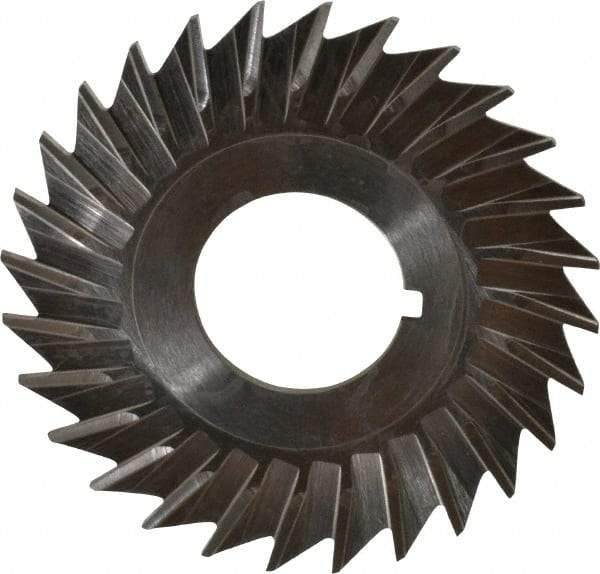 Keo - 2-1/2" Blade Diam x 1/16" Blade Thickness, 7/8" Hole, 28 Teeth, High Speed Steel Side Chip Saw - Straight Tooth, Arbor Connection, Right Hand Cut, Uncoated, with Keyway - All Tool & Supply