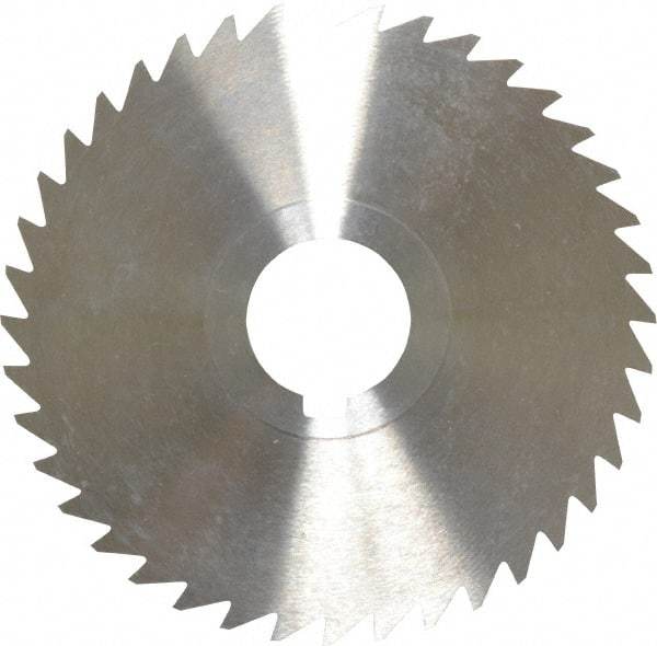 Keo - 4" Diam x 1/32" Blade Thickness x 1" Arbor Hole Diam, 40 Tooth Slitting and Slotting Saw - Arbor Connection, Right Hand, Uncoated, High Speed Steel, 10° Rake, Concave Ground - All Tool & Supply