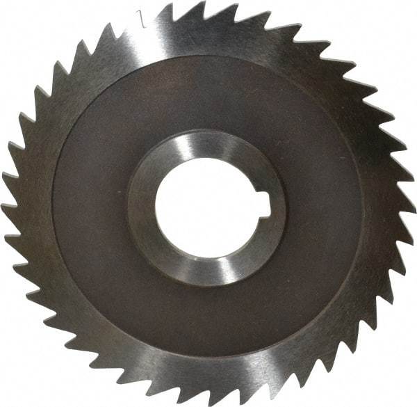 Keo - 4" Diam x 3/32" Blade Thickness x 1" Arbor Hole Diam, 40 Tooth Slitting and Slotting Saw - Arbor Connection, Right Hand, Uncoated, High Speed Steel, Concave Ground, Contains Keyway - All Tool & Supply