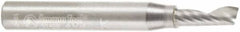 Amana Tool - 3/16" Cutting Diam x 1/2" Length of Cut, 1 Flute, Upcut Spiral Router Bit - Uncoated, Right Hand Cut, Solid Carbide, 2" OAL x 1/4" Shank Diam, 30° Helix Angle - All Tool & Supply