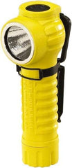 Streamlight - White LED Bulb, 170 Lumens, Right Angle Flashlight - Yellow Plastic Body, 2 CR123A Lithium Batteries Included - All Tool & Supply