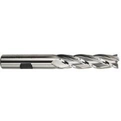 7/8 Dia. x 5-3/4 Overall Length 4-Flute Square End High Speed Steel SE End Mill-Round Shank-Center Cut-Uncoated - All Tool & Supply