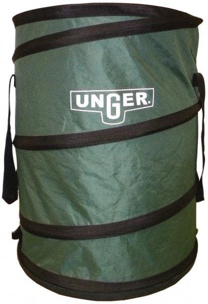 Unger - 40 Gal Green Round Trash Can - Canvas with Plastic Bottom, 27" High - All Tool & Supply