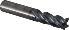 Kennametal - 1/2", 4 Flute, Solid Carbide, 0.015" Corner Radius End Mill - 3" OAL, 1-1/4" LOC - All Tool & Supply