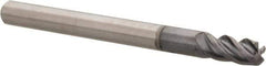 Kennametal - 1/8", 4 Flute, Solid Carbide, Corner Chamfer End Mill - 1-1/2" OAL, 1/4" LOC - All Tool & Supply