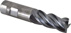 Kennametal - 1", 4 Flute, Solid Carbide, Corner Chamfer End Mill - 5" OAL, 2-1/4" LOC - All Tool & Supply