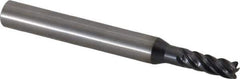 Kennametal - 4mm, 5 Flute, Solid Carbide, 0.25mm Corner Radius End Mill - 55mm OAL, 11mm LOC - All Tool & Supply