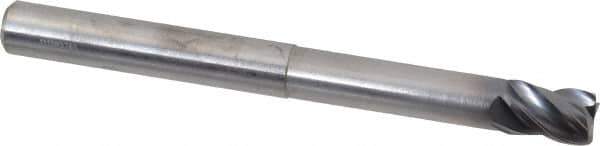 Kennametal - 3/8", 4 Flute, Solid Carbide, 0.03" Corner Radius End Mill - 4" OAL, 1/2" LOC, 2" Extended Reach - All Tool & Supply