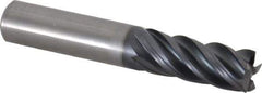 Kennametal - 1/2", 5 Flute, Solid Carbide, 0.015" Corner Radius End Mill - 3" OAL, 1-1/4" LOC - All Tool & Supply