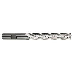 9/32 Dia. x 3-3/4 Overall Length 4-Flute Square End High Speed Steel SE End Mill-Round Shank-Center Cutting -TiN - All Tool & Supply