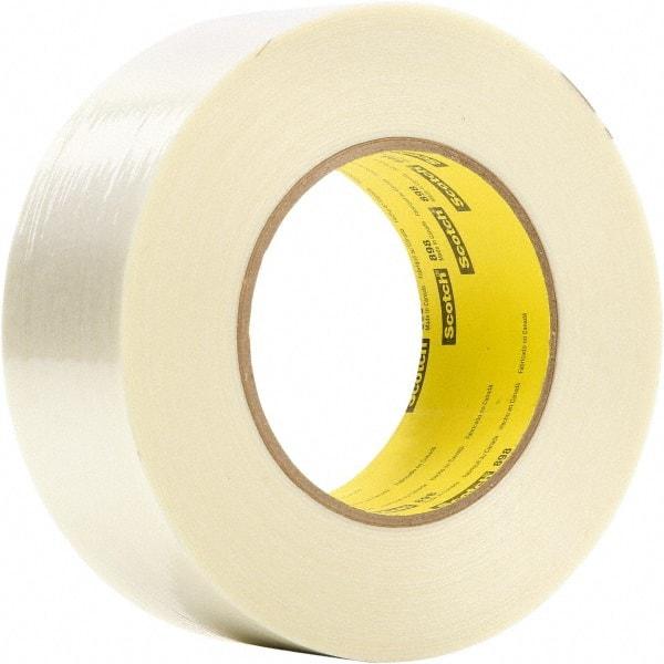 3M - 18mm x 330m Clear Rubber Adhesive Packaging Tape - Polypropylene Film Backing, 6.6 mil Thick - All Tool & Supply