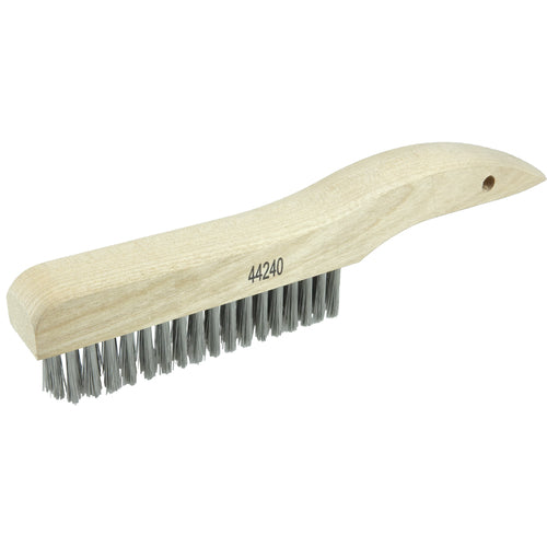 Plater's Brush, Stainless Fill, 4 × 18 Rows, Shoe Handle - All Tool & Supply