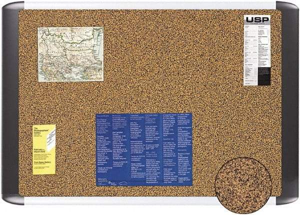 MasterVision - 48" Wide x 36" High Open Cork Bulletin Board - Tan - All Tool & Supply