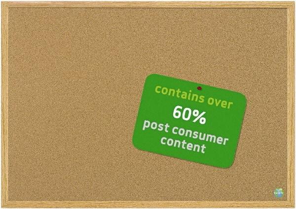 MasterVision - 48" Wide x 36" High Open Cork Bulletin Board - Natural (Color) - All Tool & Supply