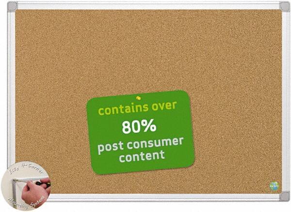 MasterVision - 48" Wide x 36" High Open Cork Bulletin Board - Natural (Color) - All Tool & Supply