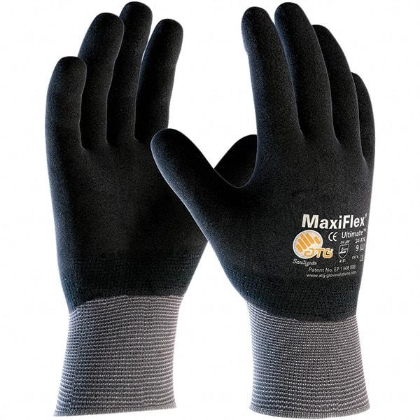 PIP - Size 2XL Work Gloves - For General Purpose, Fully Coated, Knit Wrist Cuff, Gray, Ambidextrous - All Tool & Supply