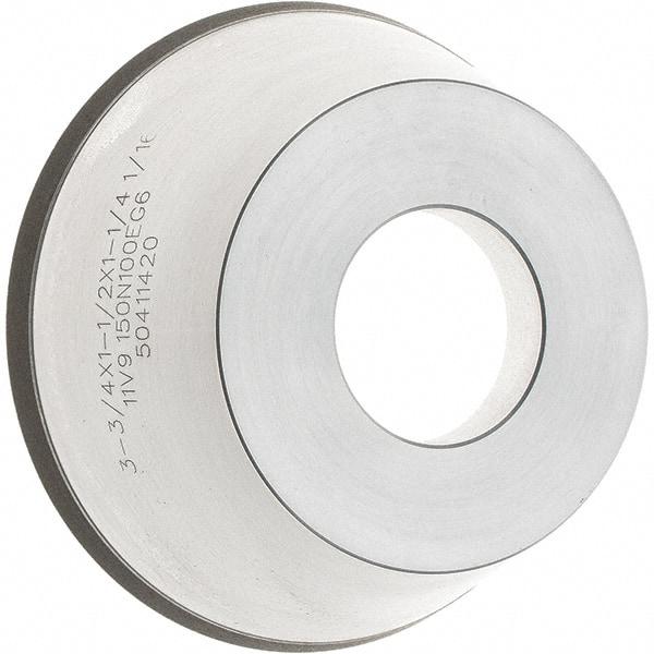 Tru-Maxx - 95mm Diam, 1-1/4" Hole Size, 1" Overall Thickness, 150 Grit, Type 11V9, Tool & Cutter Grinding Wheel - Very Fine Grade, CBN - All Tool & Supply