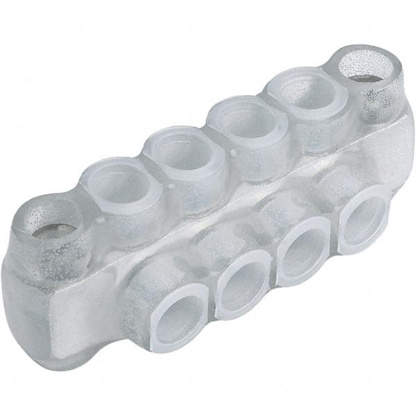 Panduit - 4 Port, 2/0 to 14 AWG Compatible, Tap Connector - 2.86" OAL x 1.31" OAW x 1.36" OAH, Clear - All Tool & Supply