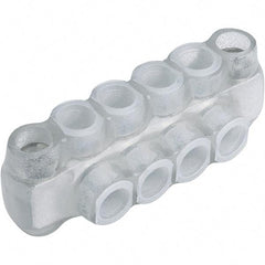 Panduit - 6 Port, 6 AWG Compatible, Tap Connector - 7.84" OAL x 3" OAW x 1.36" OAH, Clear - All Tool & Supply