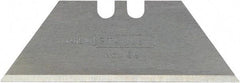 Stanley - 500 Piece High Carbon Steel Utility Knife Blade - 62mm OAL, 2.438" Blade Length, 0.024" Blade Thickness - All Tool & Supply