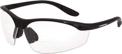 CrossFire - +2, Clear Lenses, Scratch Resistant, Framed Magnifying Safety Glasses - UV Protection, Black Frame - All Tool & Supply