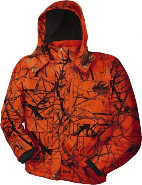 DeWALT - Size XL Heated & Cold Weather Jacket - Camo Blaze, Polyester, Zipper Closure - All Tool & Supply