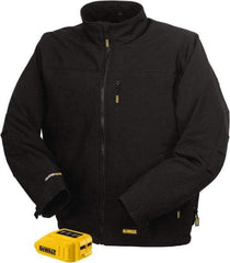 DeWALT - Size M Heated & Cold Weather Jacket - Black, Polyester, Zipper Closure, 46" Chest - All Tool & Supply