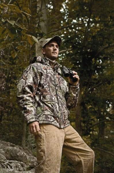 DeWALT - Size M Heated & Cold Weather Jacket - Camouflage, Polyester, Zipper Closure, 46" Chest - All Tool & Supply