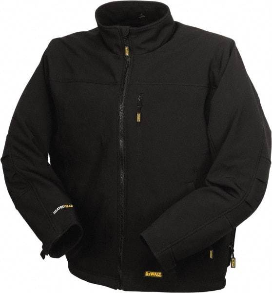 DeWALT - Size M Heated & Cold Weather Jacket - Black, Polyester, Zipper Closure, 46" Chest - All Tool & Supply