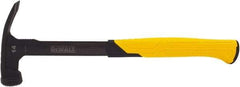 DeWALT - 14 oz Head, Straight Framing Hammer - 12" OAL, Steel Head, 2" Face Diam, Checkered Face, Steel Handle with Grip - All Tool & Supply