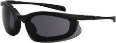 CrossFire - Smoke Lenses, Framed Safety Glasses - Anti-Fog, Matte Black Frame, Size Universal, Wrap Around - All Tool & Supply