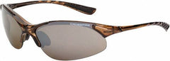 CrossFire - Brown Flash Mirror Lenses, Framed Safety Glasses - Scratch Resistant, Crystal Brown Frame, Size Universal, Wrap Around - All Tool & Supply