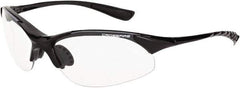 CrossFire - Clear Lenses, Framed Safety Glasses - Scratch Resistant, Black Frame, Size Universal, Wrap Around - All Tool & Supply