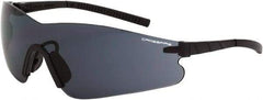 CrossFire - Smoke Lenses, Framed Safety Glasses - Anti-Fog, Black Frame, Size Universal, Wrap Around - All Tool & Supply