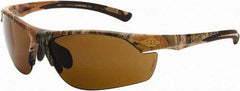 CrossFire - Brown Lenses, Framed Safety Glasses - Scratch Resistant, Brown Camouflage Frame, Size Universal, Wrap Around - All Tool & Supply