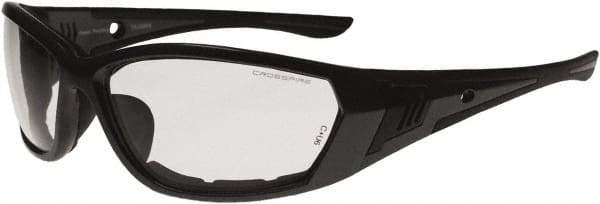 CrossFire - Smoke Lenses, Framed Safety Glasses - Anti-Fog, Gray Frame, Size Universal, Wrap Around - All Tool & Supply