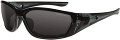 CrossFire - Smoke Lenses, Framed Safety Glasses - Anti-Fog, Crystal Black Frame, Size Universal, Wrap Around - All Tool & Supply