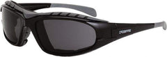 CrossFire - Smoke Lenses, Framed Safety Glasses - Anti-Fog, Black Frame, Size Universal, Wrap Around - All Tool & Supply