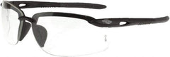 CrossFire - Clear Lenses, Framed Safety Glasses - Scratch Resistant, Black Frame, Size Universal, Wrap Around - All Tool & Supply