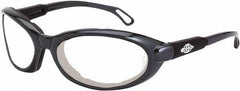 CrossFire - Clear Lenses, Framed Safety Glasses - Anti-Fog, Gray Frame, Size Universal, Wrap Around - All Tool & Supply