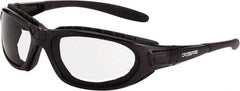 CrossFire - Dark Smoke Lenses, Framed Safety Glasses - Anti-Fog, Black Frame, Size Universal, Wrap Around - All Tool & Supply