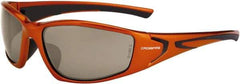 CrossFire - Copper Mirror Lenses, Framed Safety Glasses - Scratch Resistant, Burnt Orange Frame, Size Universal, Wrap Around - All Tool & Supply