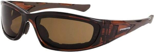 CrossFire - Dark Smoke Lenses, Framed Safety Glasses - Anti-Fog, Black Frame, Size Universal, Wrap Around - All Tool & Supply