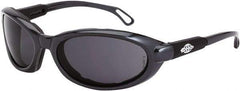 CrossFire - Smoke Lenses, Framed Safety Glasses - Anti-Fog, Gray Frame, Size Universal, Wrap Around - All Tool & Supply