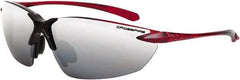 CrossFire - Silver Mirror Lenses, Framed Safety Glasses - Scratch Resistant, Black/Red Frame, Size Universal, Wrap Around - All Tool & Supply