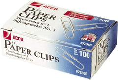 ACCO - 1-3/8" Wide Paper Fastener - Silver - All Tool & Supply