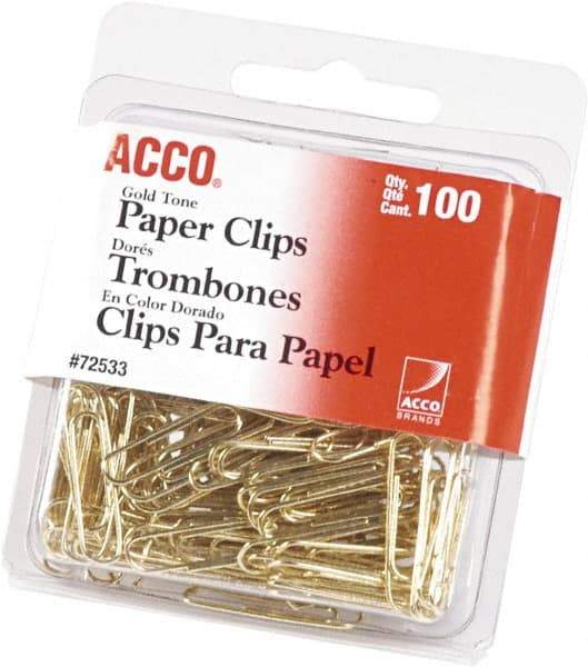 ACCO - 1-1/8" Wide Paper Fastener - Gold - All Tool & Supply