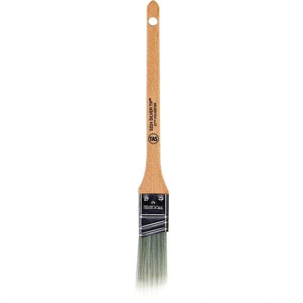 Wooster Brush - 1" Angled Polyester Sash Brush - 2-3/16" Bristle Length, 6-5/8" Wood Handle - All Tool & Supply