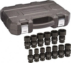 GearWrench - 13 Piece 1/2" Drive Universal Standard Impact Socket Set - 6 Points, 1/2 to 1-1/4", Inch Measurement Standard - All Tool & Supply